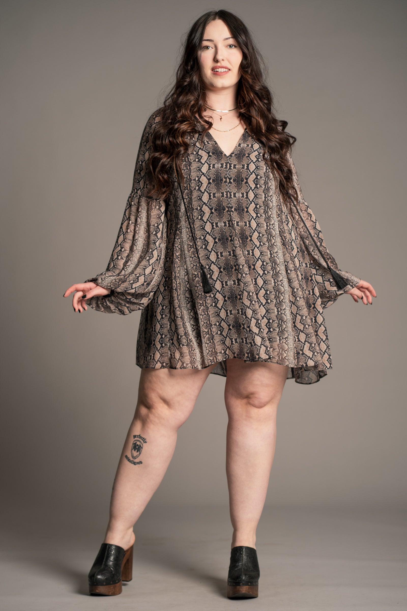 Seeker Snake Mini Dress