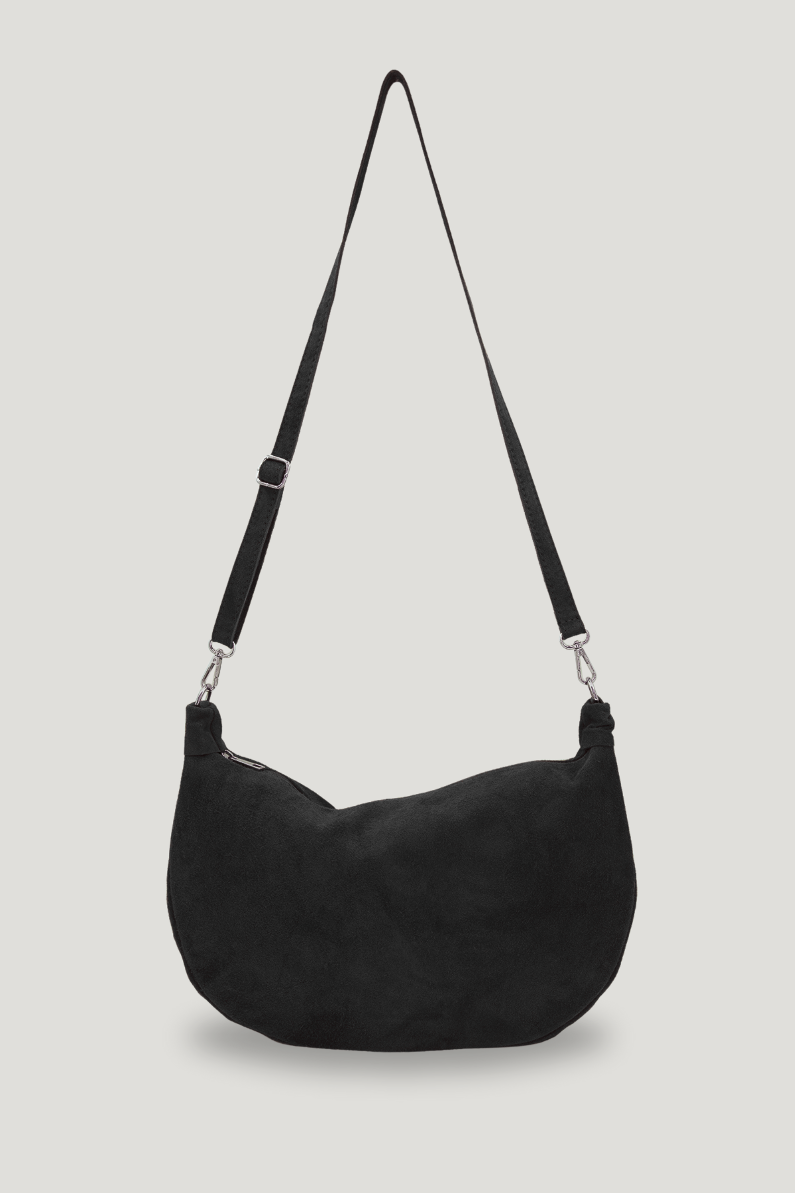 Sienna Black Genuine Suede Sling Bag