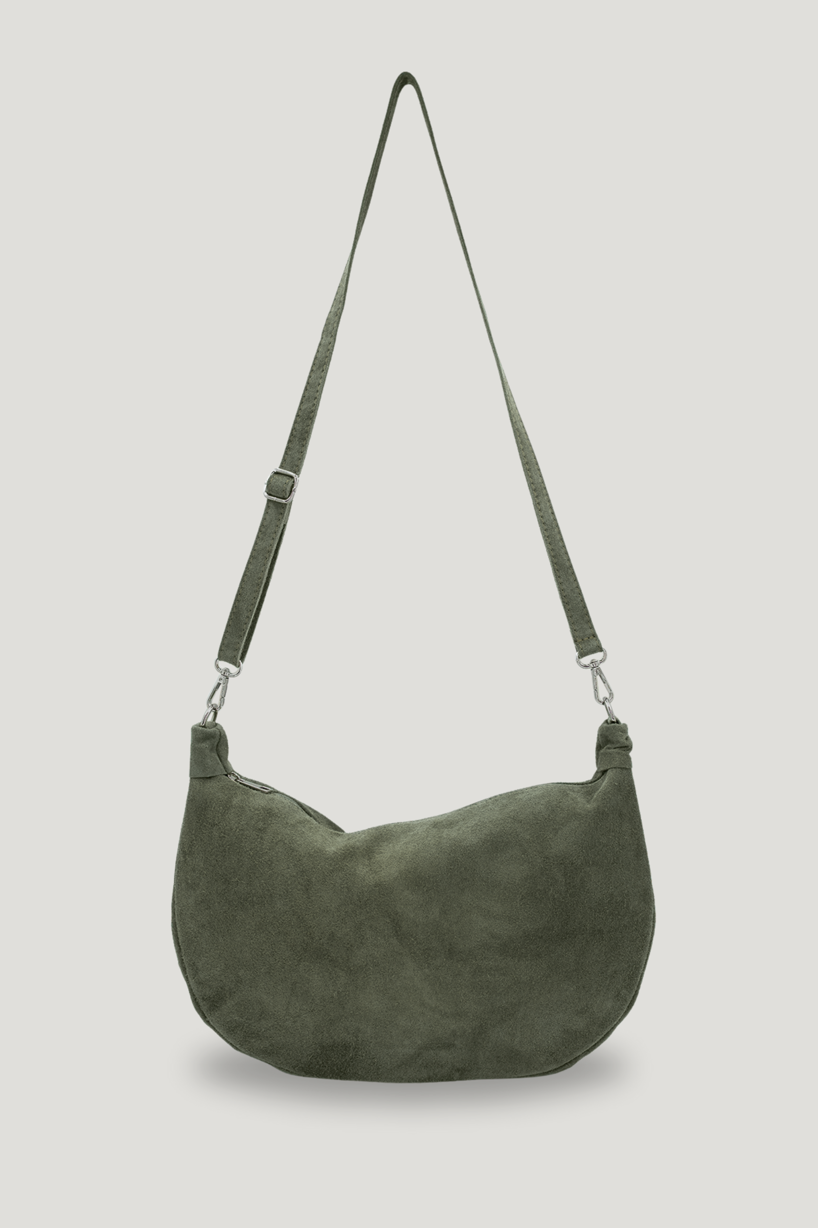 Sienna Olive Genuine Suede Sling Bag