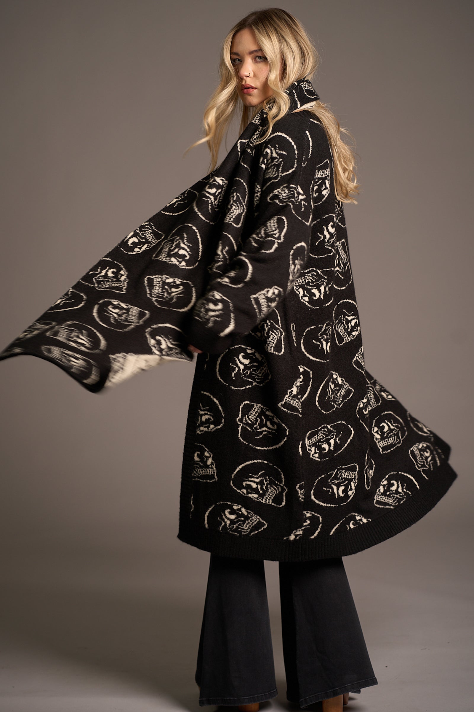 Skull Knit Cardigan