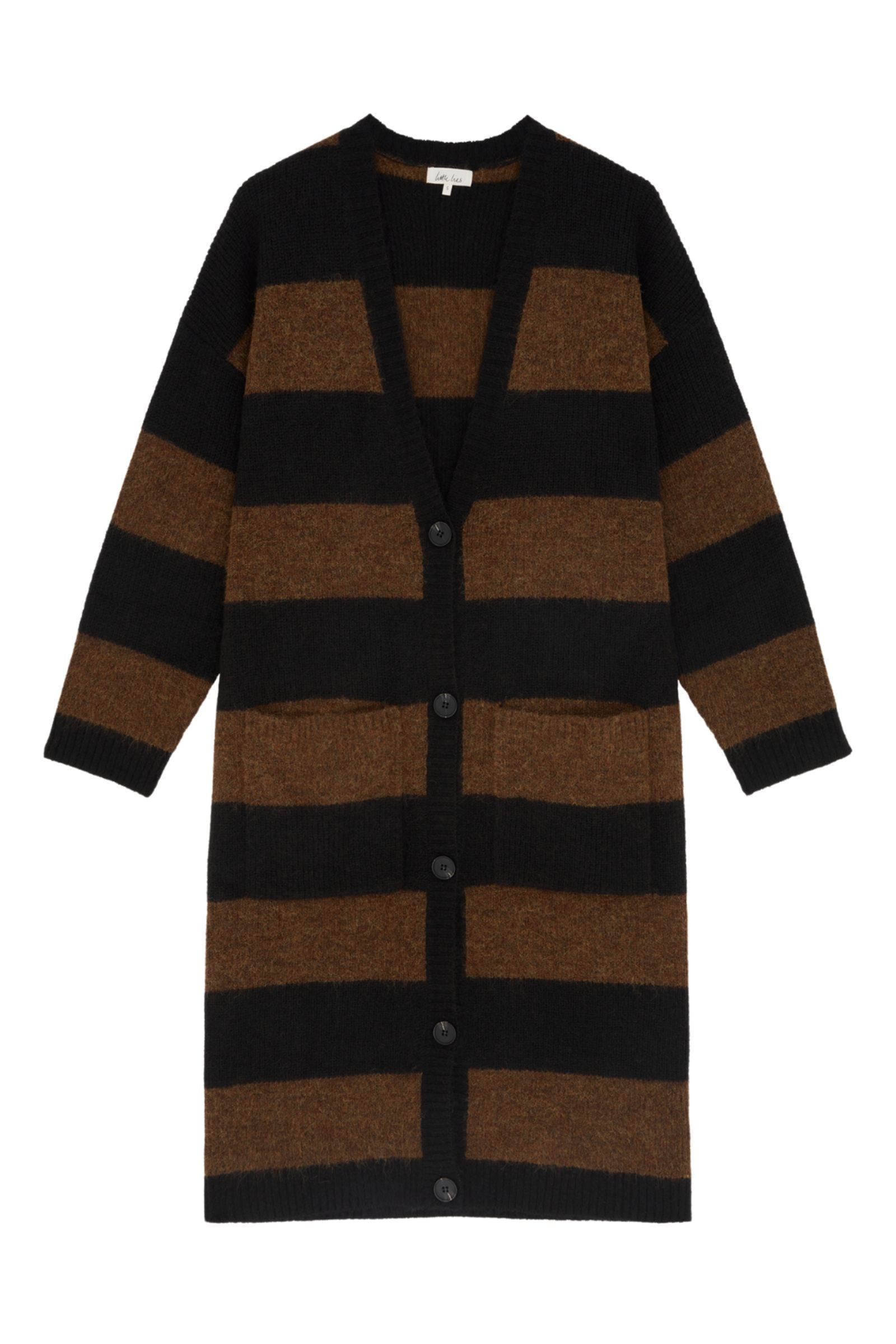 Kurt Tobacco Striped Cardigan