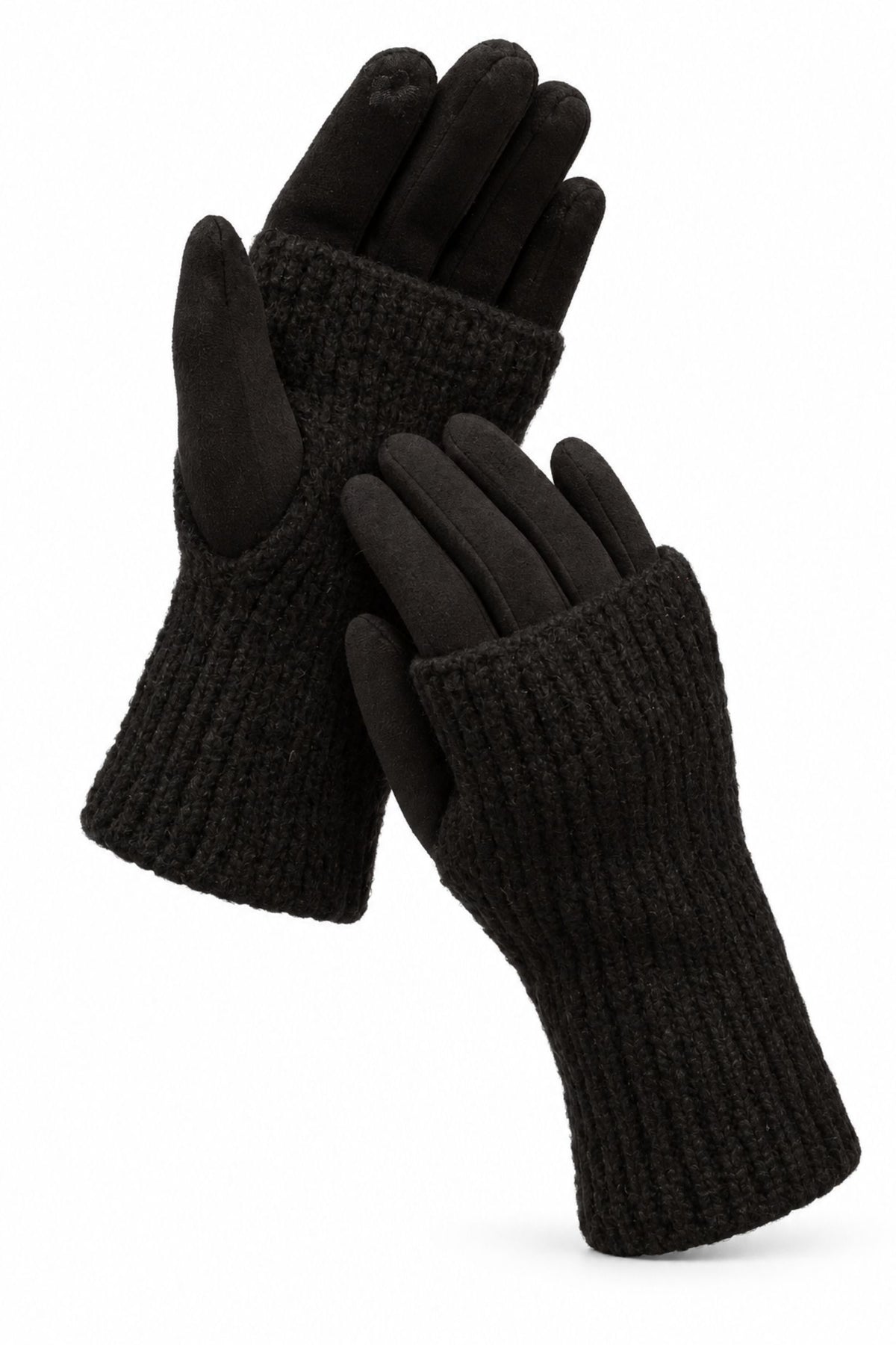 Black Double Layered Gloves