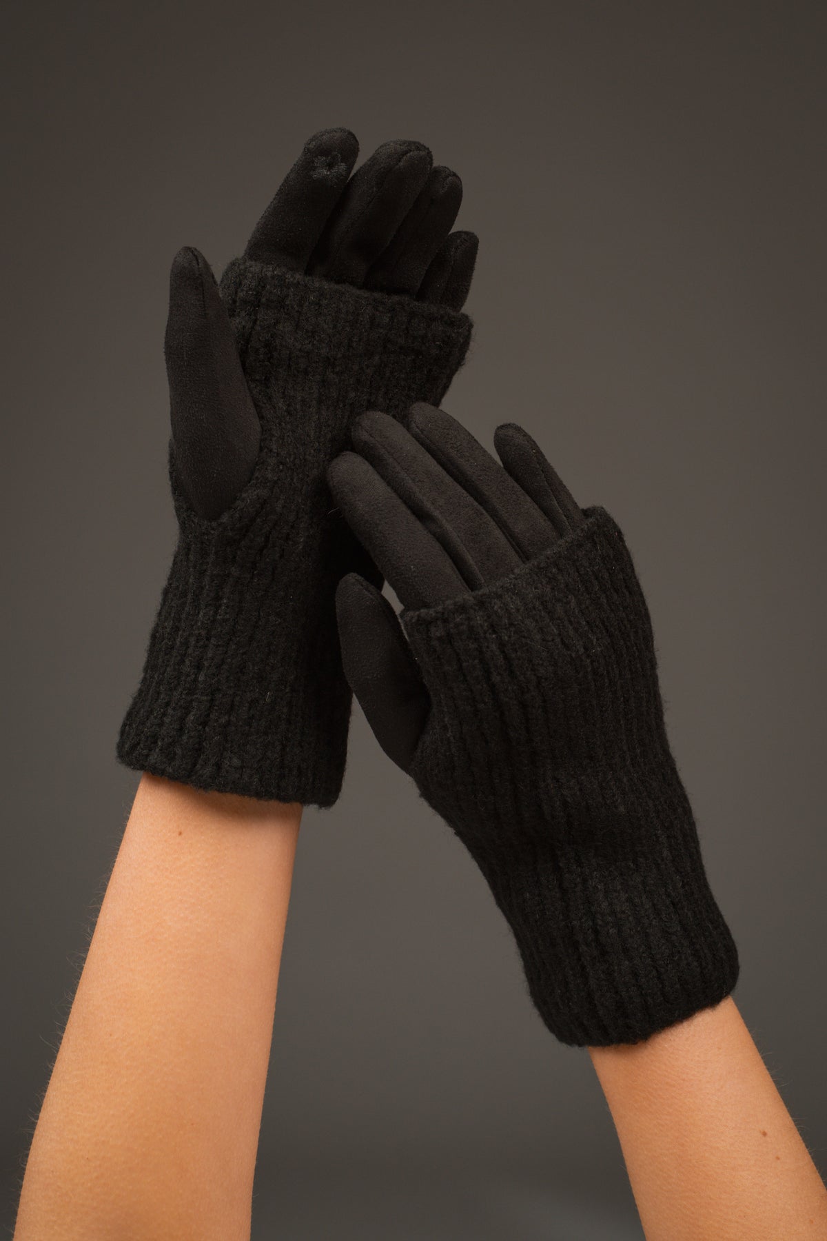 Black Double Layered Gloves