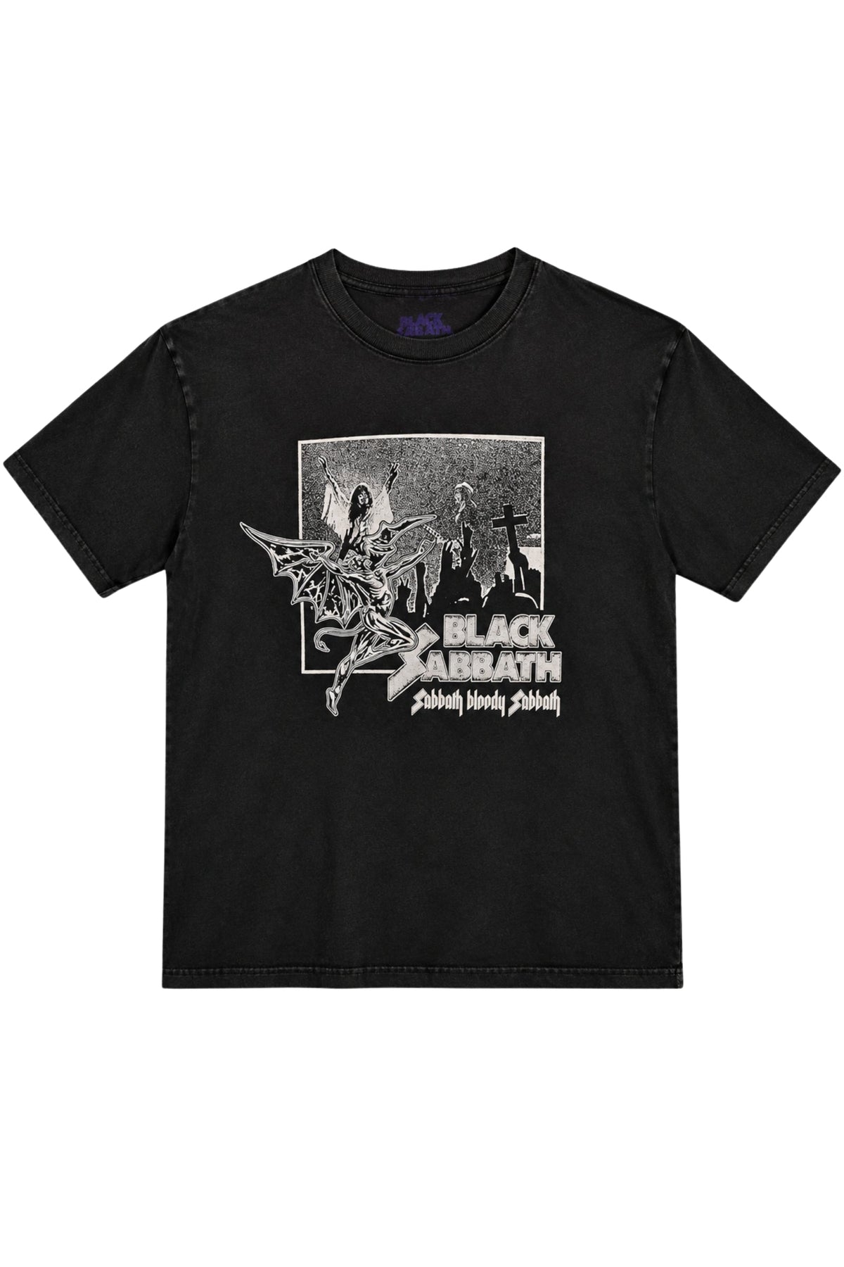 Black Sabbath Bloody Sabbath black vintage wash band T-shirt product view