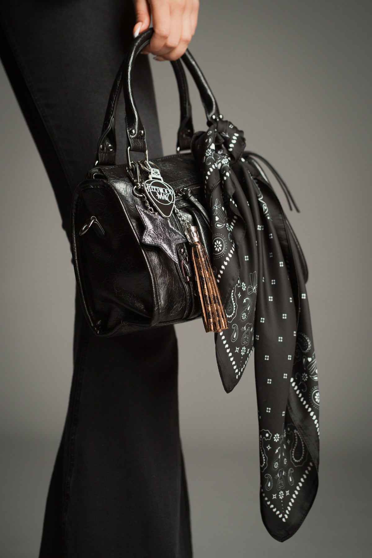 Black Satin Bandana