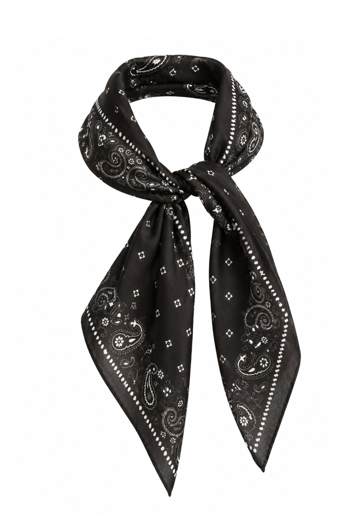 Black Satin Bandana