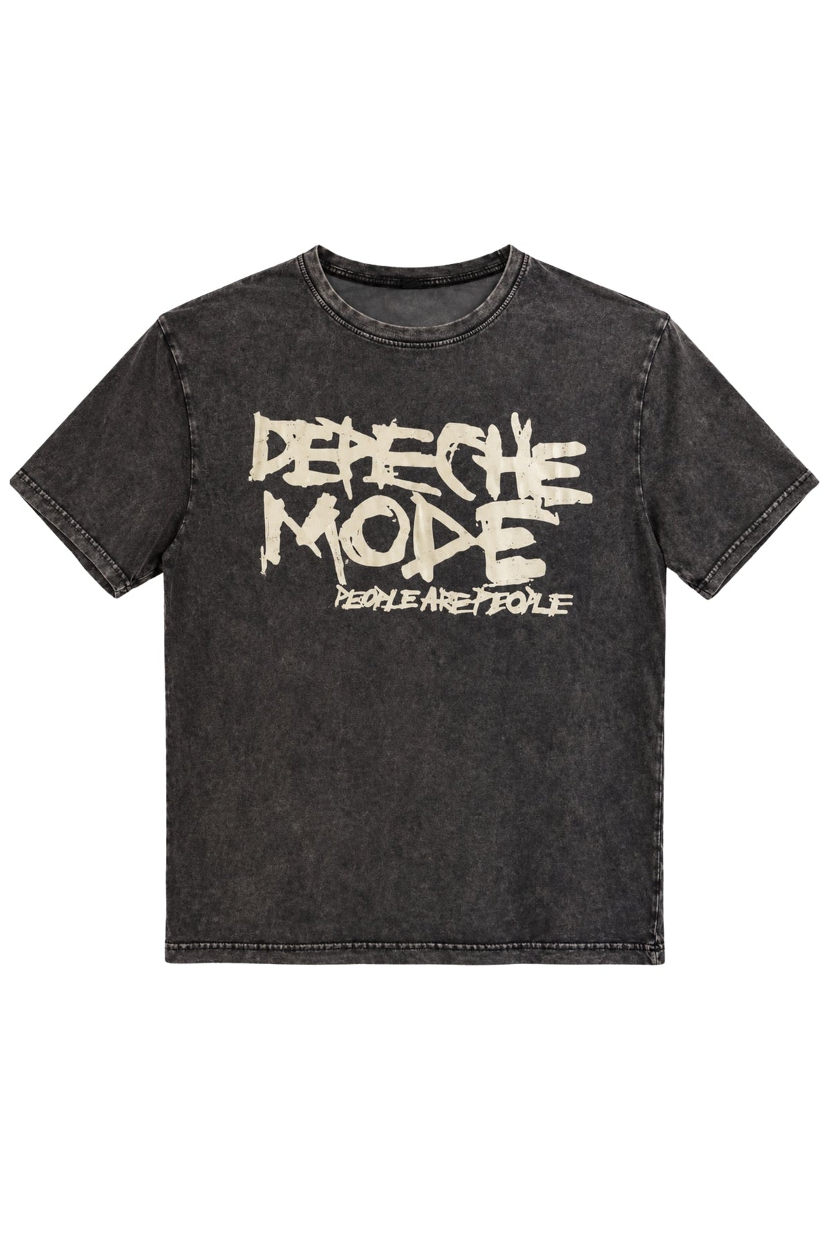 Depeche Mode People Are People charcoal vintage wash band T-shirt product view