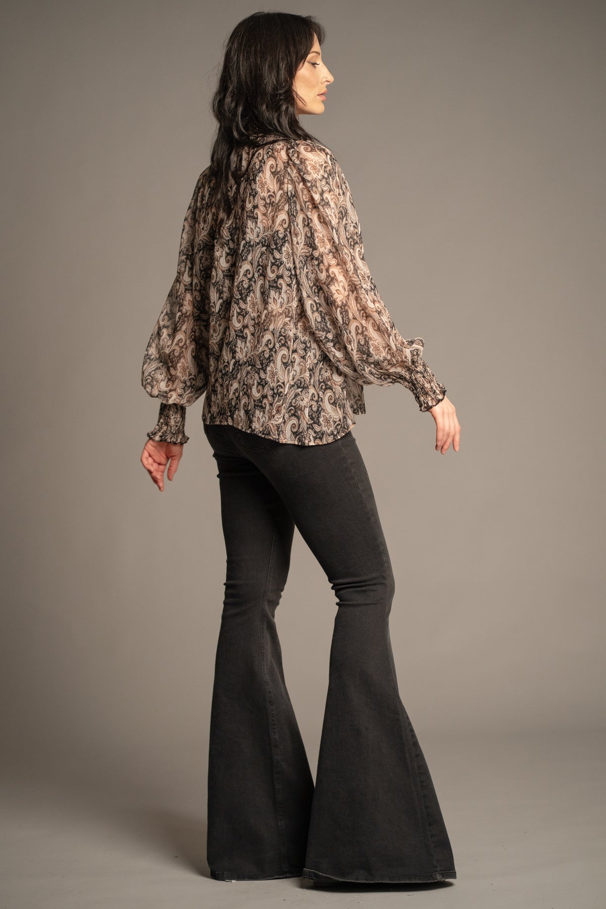 Eleanor Paisley Smock Top