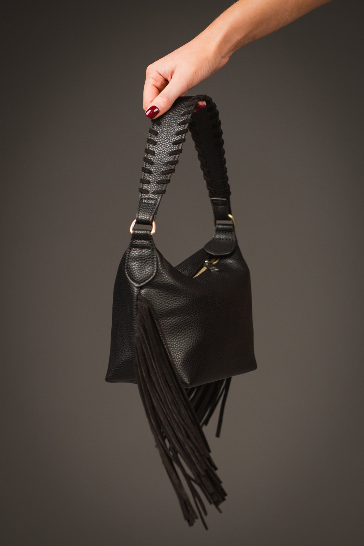 Harley Black Fringe Bag