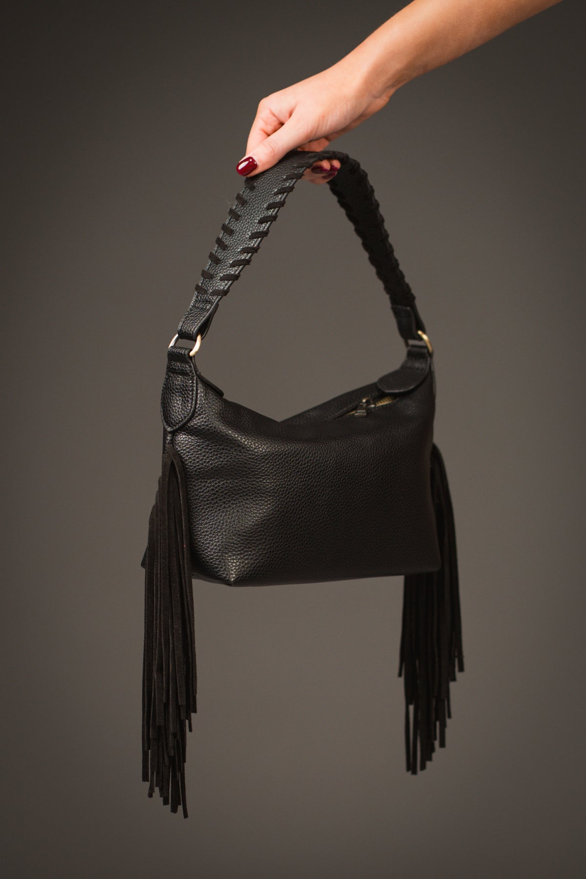 Harley Black Fringe Bag
