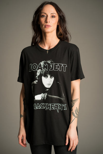 ミュージシャン JJJ photo Tee pop yours BLK L flashbacks joan-jett-blackhearts-band-tee