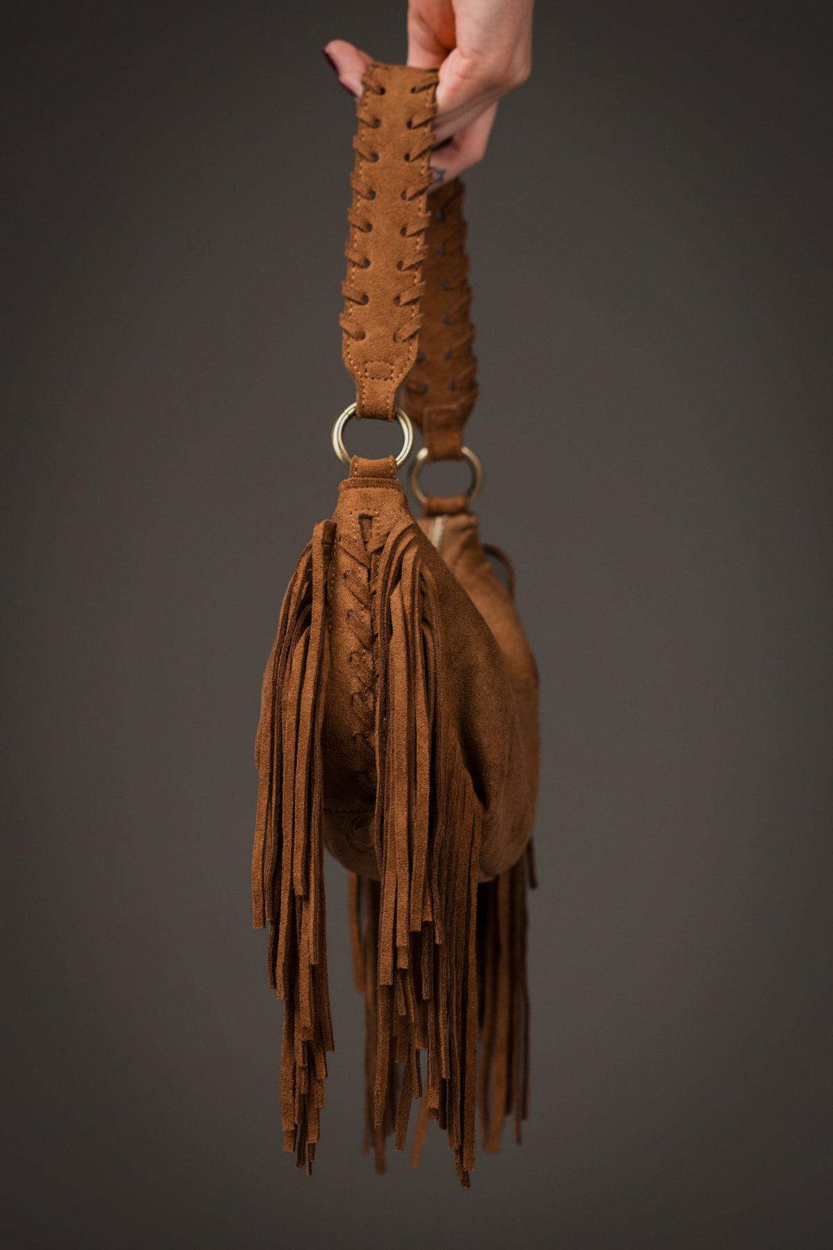 Lainey Tan Fringe Bag