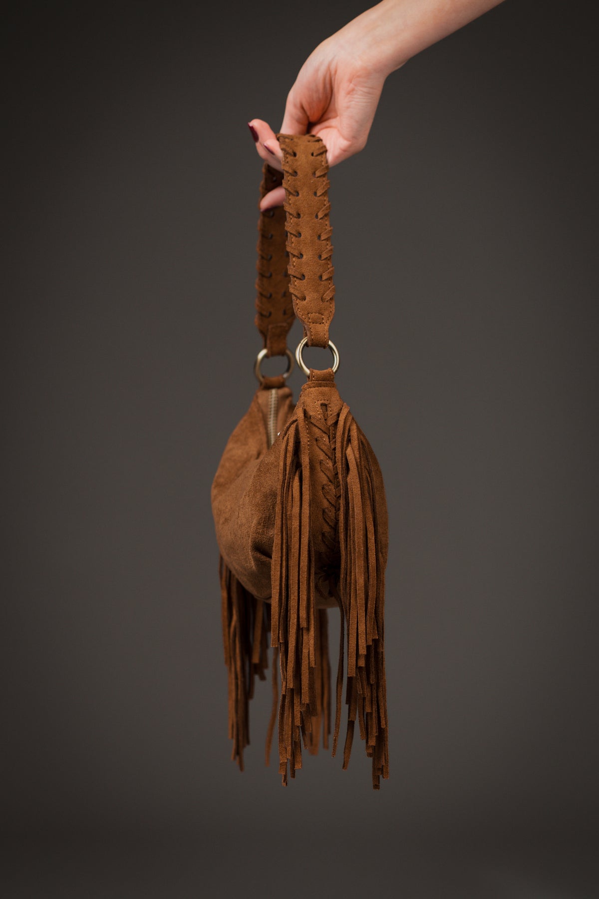 Lainey Tan Fringe Bag
