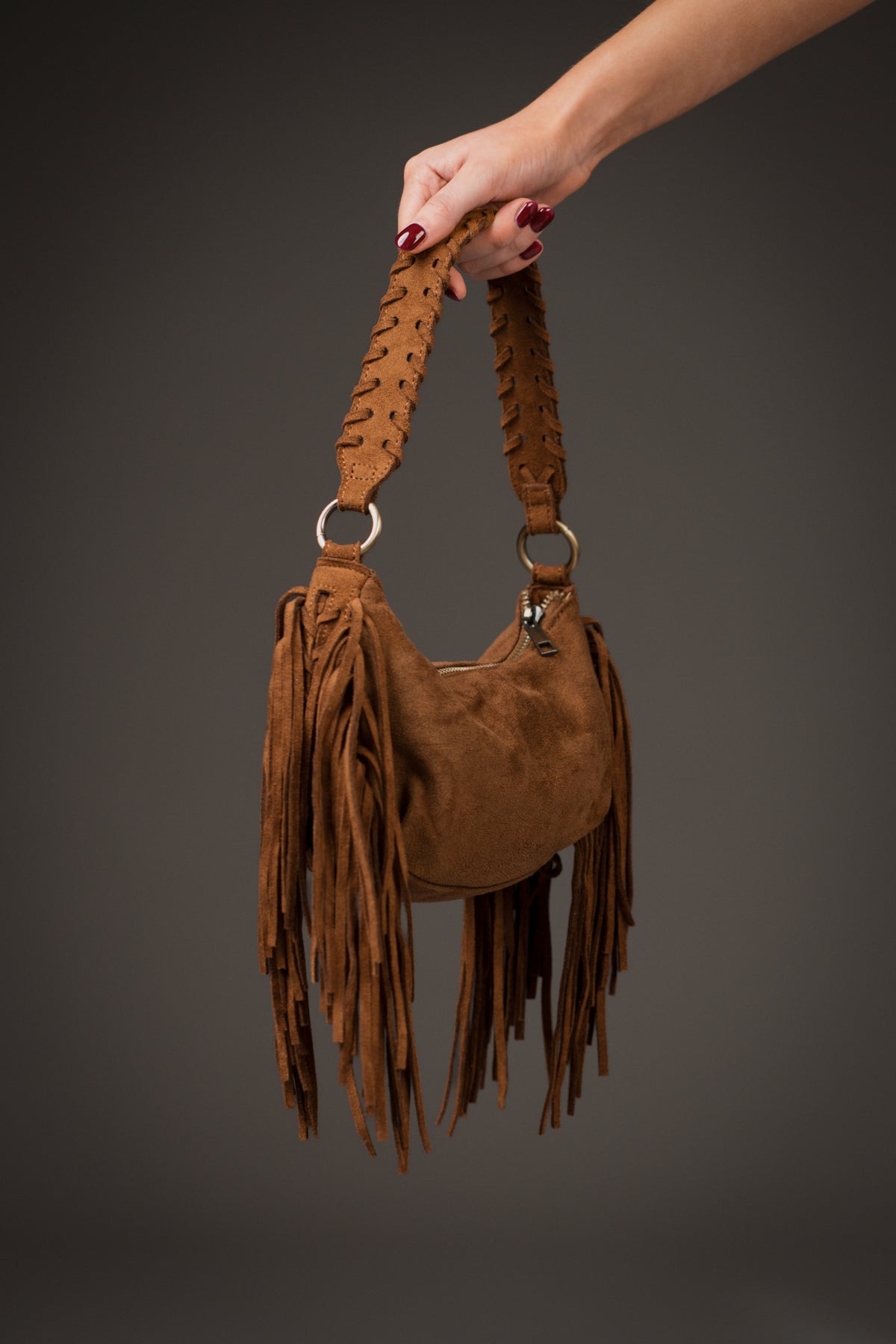 Lainey Tan Fringe Bag