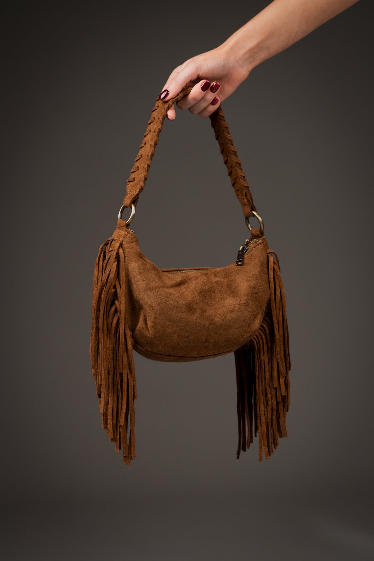 Lainey Tan Fringe Bag