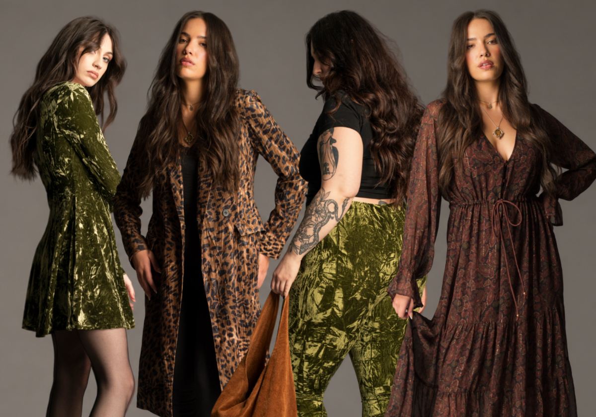 Little Lies autumn favourites featuring Sweet Jane velvet mini dresses, Jagger leopard print layers, Hendrix olive velvet trousers and the Dark Paradise Maxi dress