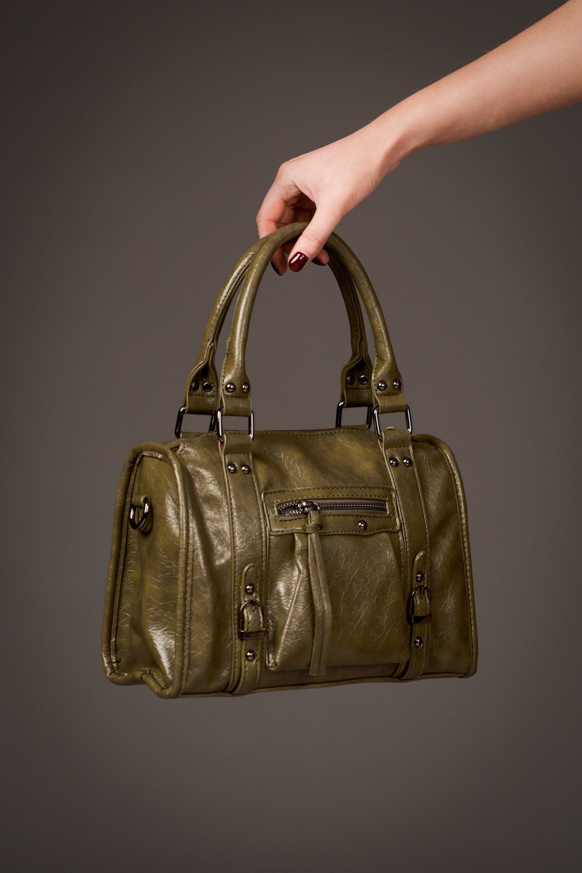 Taylor Olive Faux Leather Bag