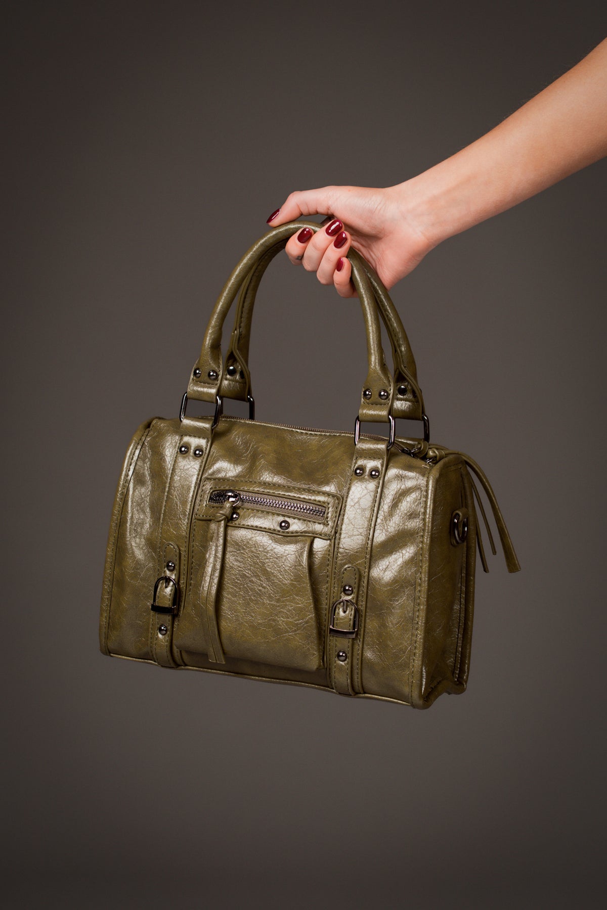Taylor Olive Faux Leather Bag