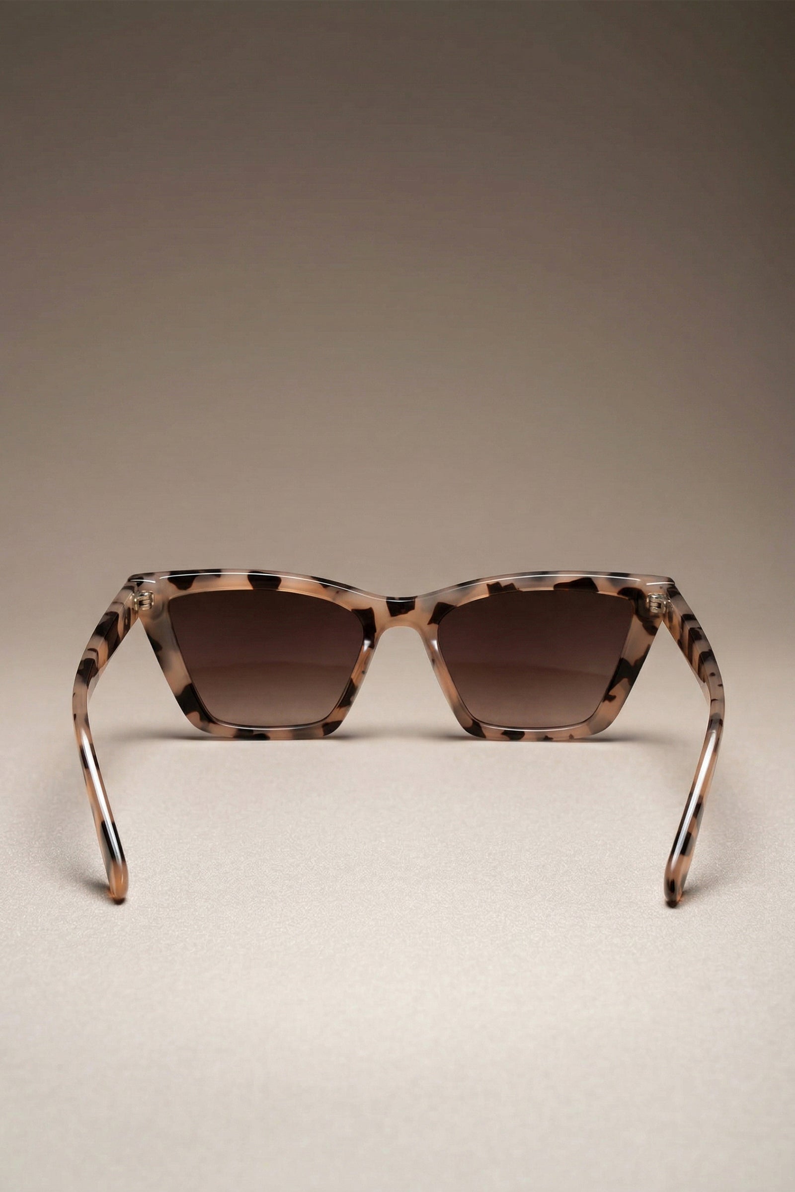 Detail of tortoiseshell cat eye frame