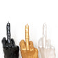 Give 'em Hell Hand Candle - anatomical hand candles in middle finger gesture in black, gold and silver colour
