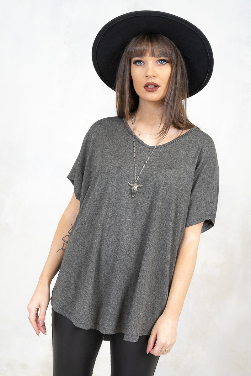 Gimme Danger Grey Slouch Tee