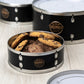 Drum Kit Storage Tin Set - Set of 3 Metal Drum shaped storage tins