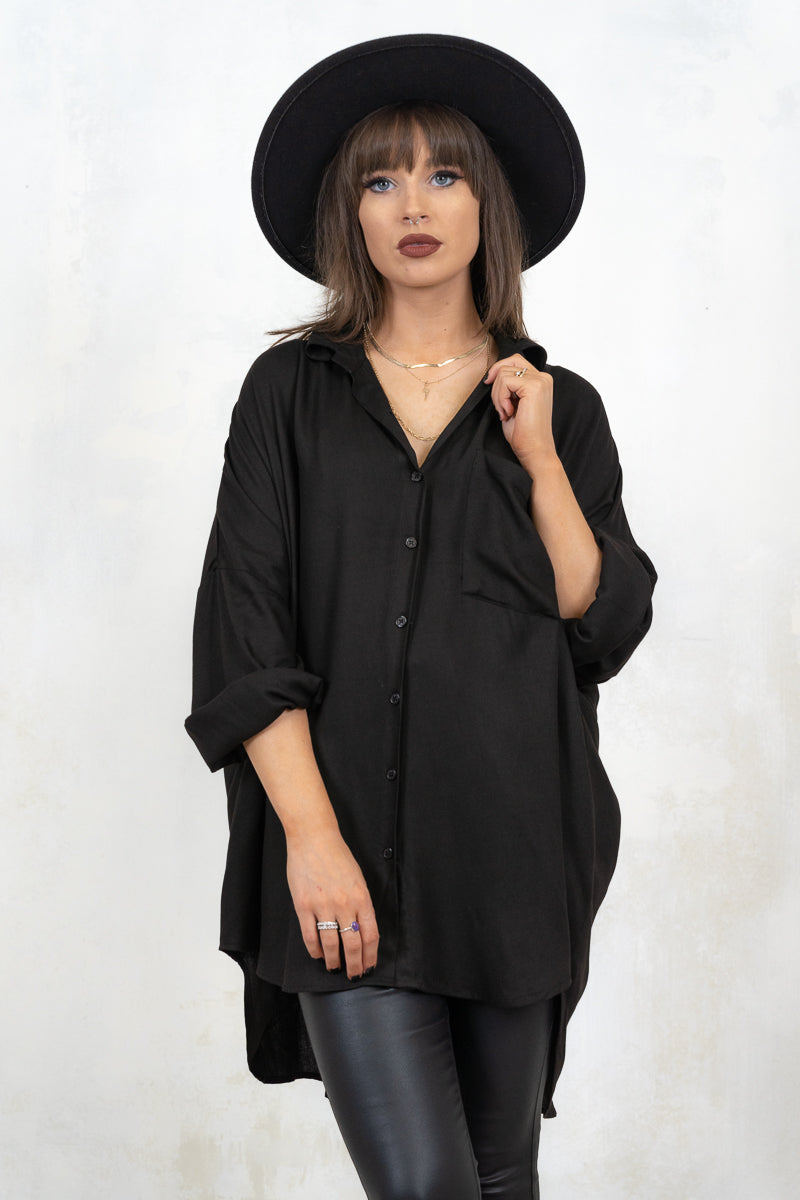Heaven and Hell Black Oversized Shirt