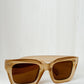 Edie Shades - Beige Matte Frame Sunglasses with Brown Lenses