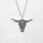 Sterling Silver Bison Pendant - Sterling Silver necklace with Bison Pendant