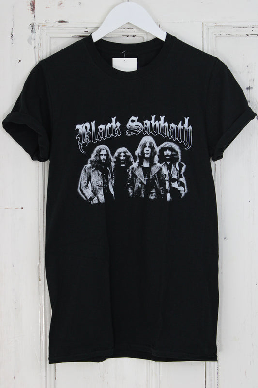 Black Sabbath Group Shot Tee - black colour black sabbath group shot band tee