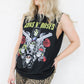 Model wearing Guns 'n Roses Pistol Vest - black colour guns n roses pistol band tee vest